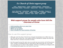 Tablet Screenshot of ex-churchofchrist.com